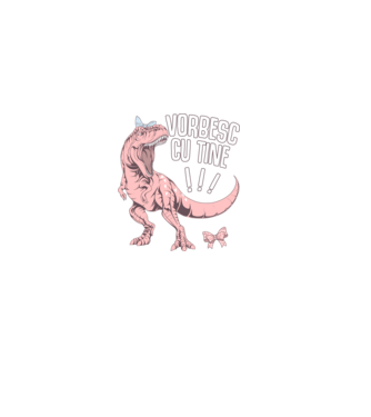 Vorbesc cu tine! #mamasaurus model negru pe tricou