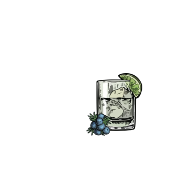 Let the fun be gin model negru pe tricou