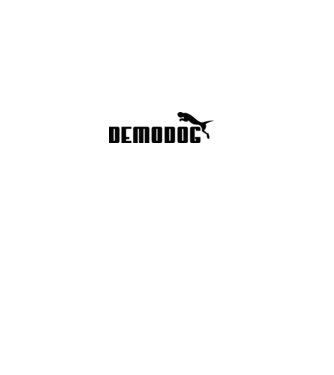 demodog logo black model gri pe tricou