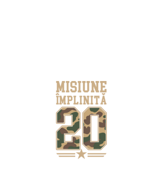 Misiune împlinită 20 model negru pe tricou