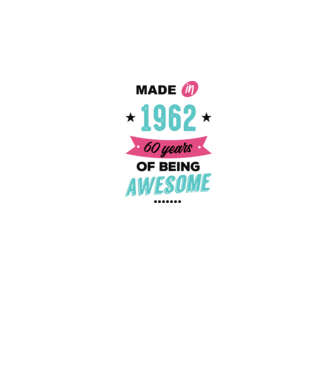MADE in 1962 model alb pe tricou
