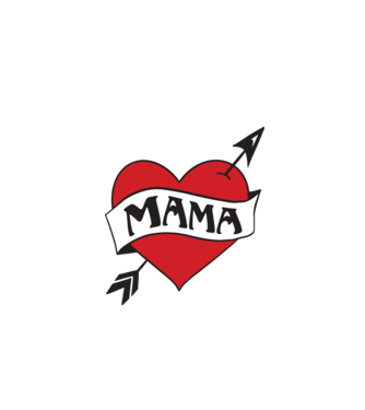 mama model alb pe tricou