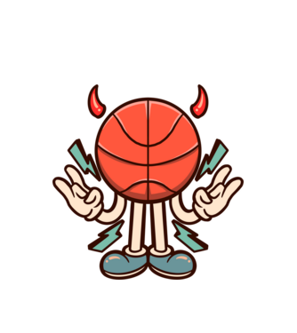 Evil basketball model alb pe tricou