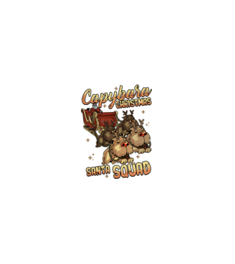 Capybara christmas santa squad model  pe tricou