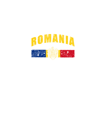 Romania coat of arms model albastru jeanși pe tricou