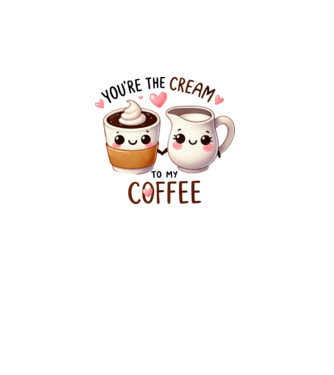 Cream to my Coffee model alb pe tricou
