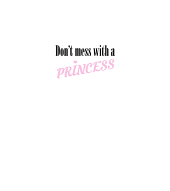 Princess model alb pe tricou