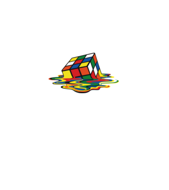 Melting Rubik model  pe tricou