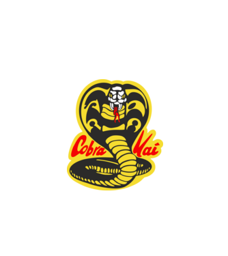 cobra kai logo model negru pe tricou