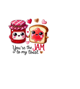 Jam to my Toast model alb pe tricou
