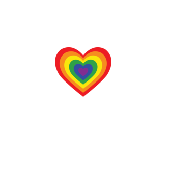 inimă lgbtq model albastru închis pe tricou