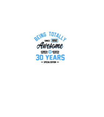 30 years of being totally awesome model roz deschis pe tricou