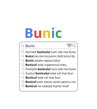 căutare Google Bunic model alb pe tricou