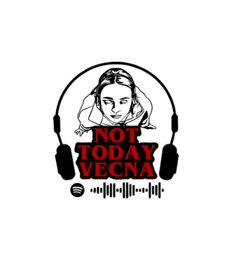 not today vecna model alb pe tricou