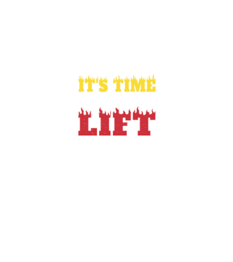Time to lift model negru pe tricou