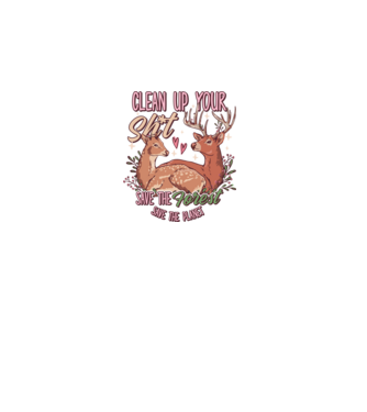 Save the forest model alb pe tricou