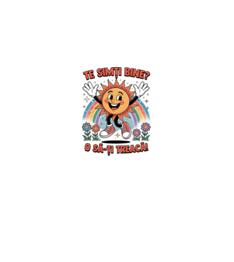 Te simți bine? model alb pe tricou