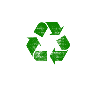 RECYCLE model turcoaz pe tricou
