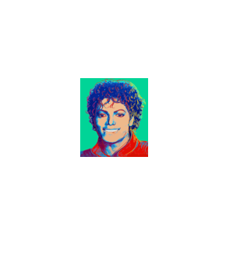 Micheal Jackson Art model alb pe tricou