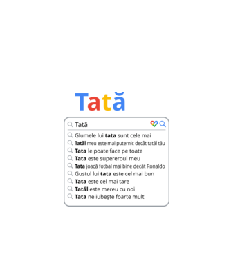 căutare Google Tată model negru pe tricou