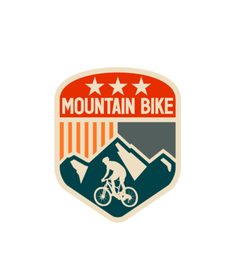 Mountain Bike model alb pe tricou
