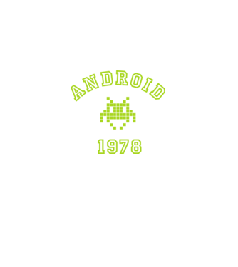 android model negru pe tricou