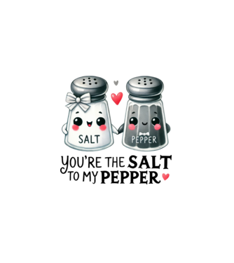 Salt to my Pepper model alb pe tricou