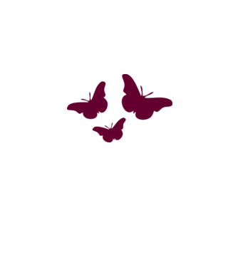 Butterflies model alb pe tricou
