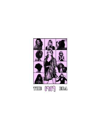 Taylor Swift ERAS lilac model negru pe tricou