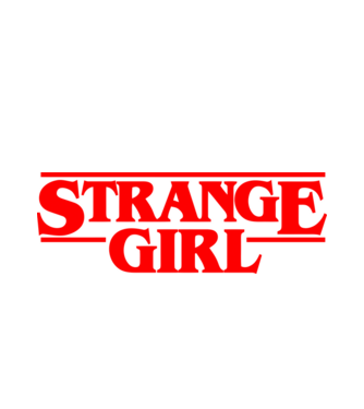 strange girl model alb pe tricou