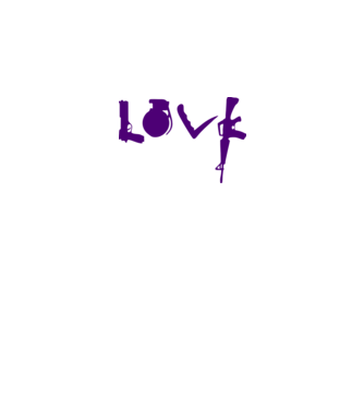 Lovegun model alb pe tricou