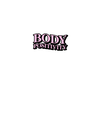 BodyPositivity model alb pe tricou