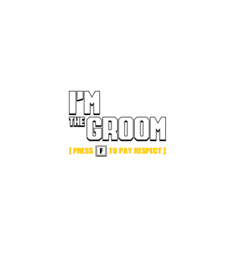 I'm the Groom  model albastru jeanși pe tricou