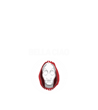 bella ciao stroke white model negru pe tricou