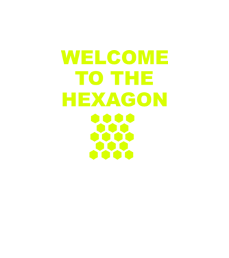 Welcome to the hexagon model portocaliu neon pe tricou