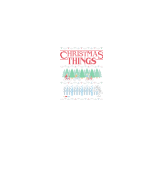 christmas things ugly sweater model negru pe tricou