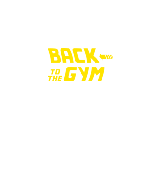 Back to the gym model negru pe tricou