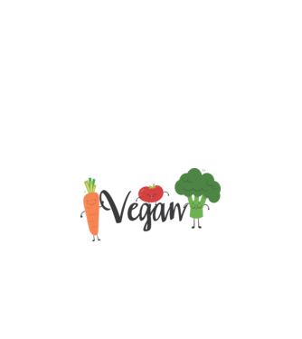 Vegan veggies model alb pe tricou