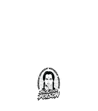 WEDNESDAY Pick your poison model negru pe tricou