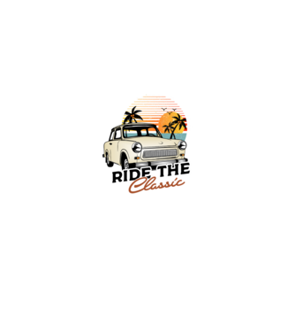 Trabant Ride The Classic model negru pe tricou