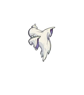 Dab ghost model negru pe tricou