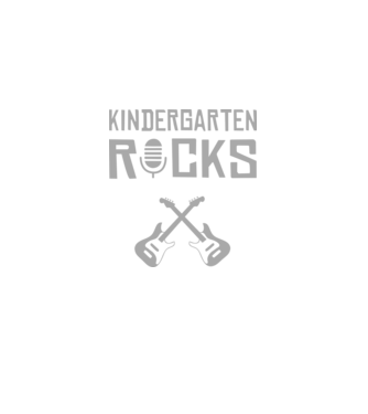 Kindergarten rocks model negru pe tricou