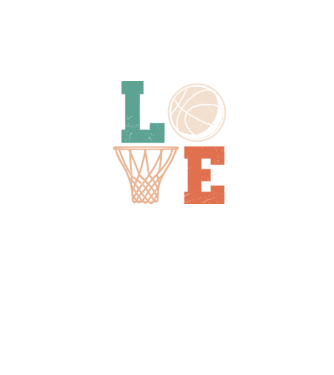 LOVE basketball model negru pe tricou