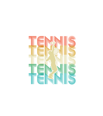 Tennis retro model negru pe tricou