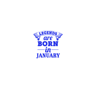 Legends are born in January model alb pe tricou