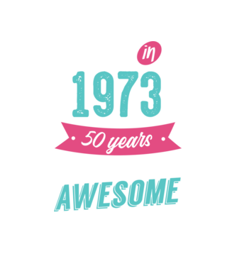 Made in 1973 model alb pe tricou