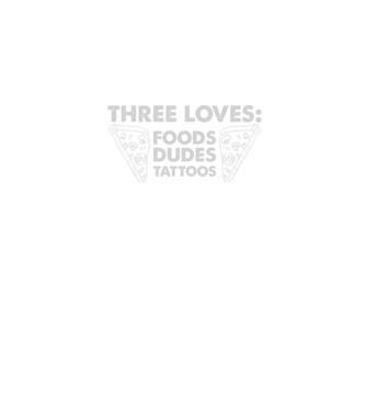 Three loves model negru pe tricou