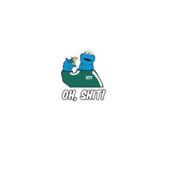 cookie monster squid game parody model negru pe tricou