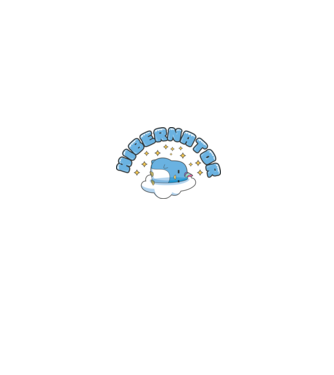Hibernator model alb pe tricou