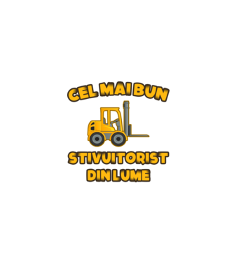Cel mai bun Stivuitorist din lume model negru pe tricou